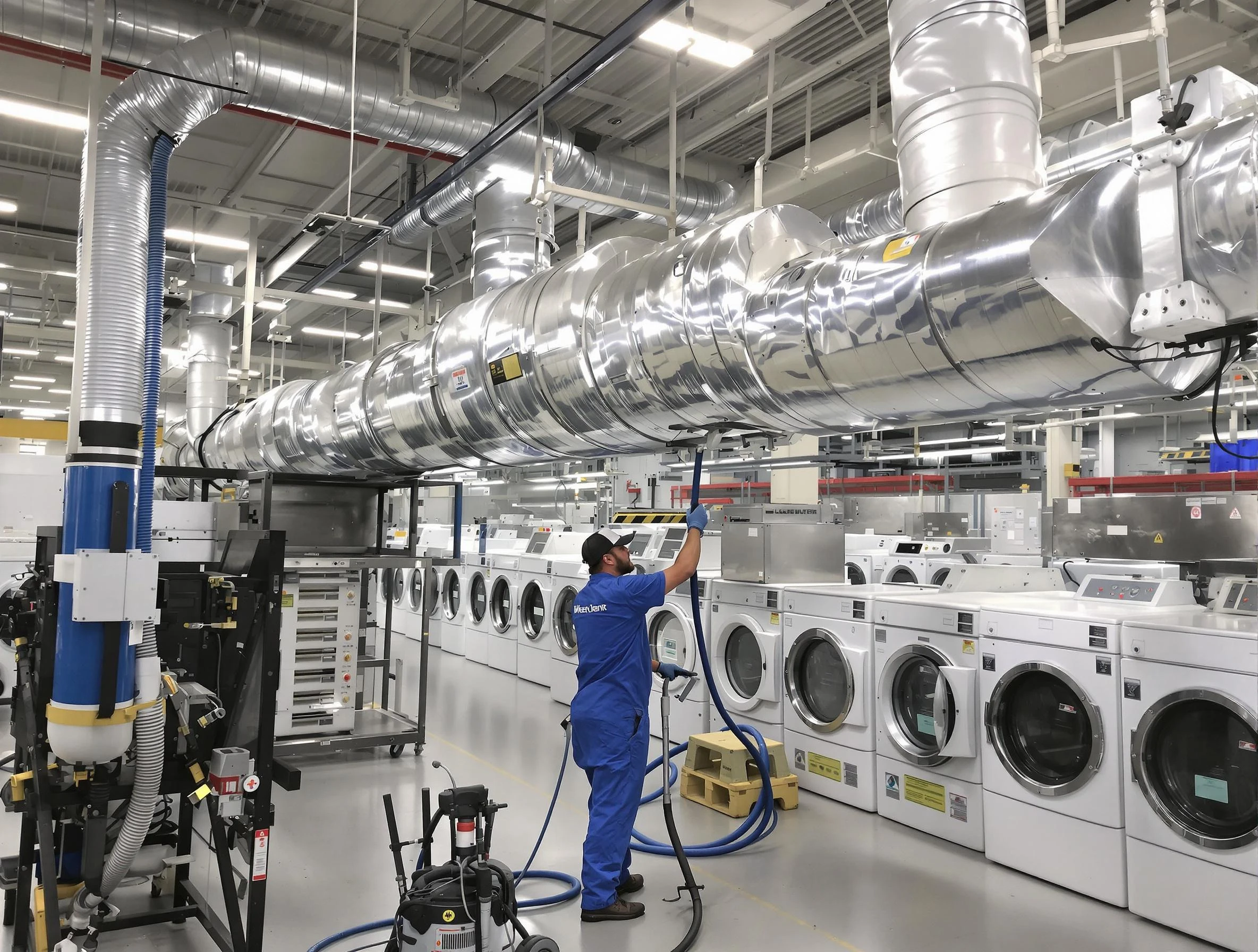 South Weber Dryer Vent Cleaning team performing heavy-duty industrial dryer vent cleaning in South Weber